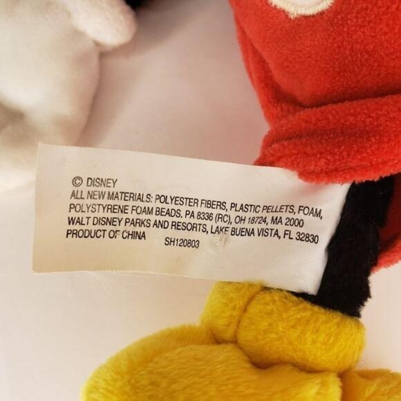 Disney NWT Mickey Mouse Bean Bag Plush Toy 10"  Walt Disney World gift with tag - Picture 4 of 7